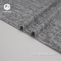 Tessuto Hacci in poliestere grigio melange per maglione